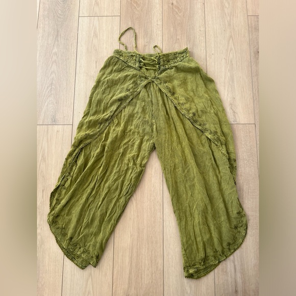 Flared Leg, Loose fitting, Boho, Embroidered, Hippie Pants - Picture 1 of 3